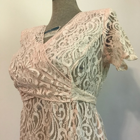 True Vintage Sheer Lace Dress S - Picture 3 of 8